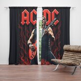Závěs ACDC Kytarista: 2ks 140x250cm