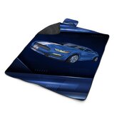 Plážová deka Mustang Modré pozadí s pruhy: 200x140 cm