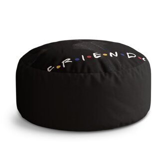 Taburet Circle Seriál přátelé FRIENDS Polibek: 38x48 cm