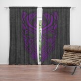 Závěs BLACK PANTHER wakanda forever Fialový: 2ks 140x250cm