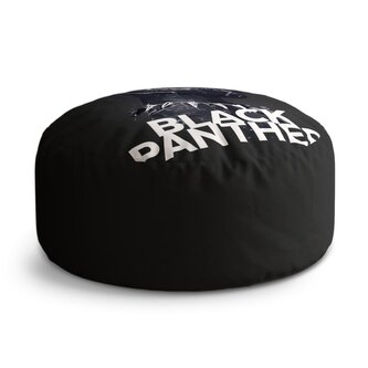 Taburet Circle BLACK PANTHER z profilu Černý: 38x48 cm Taburet Circle BLACK PANTHER z profilu Černý: 38x48 cm
