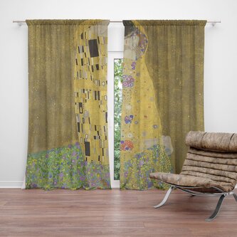 Závěs Polibek - Gustav Klimt: 2ks 140x250cm Závěs Polibek - Gustav Klimt: 2ks 140x250cm