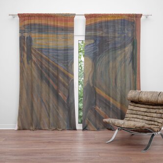 Závěs Výkřik - Edvard Munch: 2ks 140x250cm