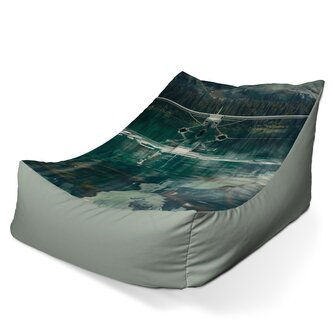 Dětský sedací vak Lounge Hydroplán na horském jezeře: 80 x 95 x 50 cm