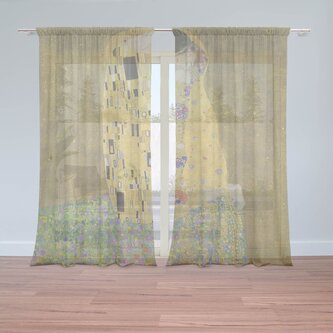 Záclony Polibek - Gustav Klimt: 2ks 150x250cm Záclony Polibek - Gustav Klimt: 2ks 150x250cm