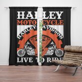 Závěs Harley-Davidson Live to ride: 2ks 140x250cm
