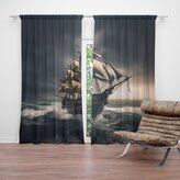 Závěs Plachetnice v rozbouřených vodách: 2ks 140x250cm