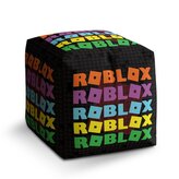 Taburet Cube ROBLOX Barevný text: 40x40x40 cm