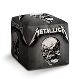 Taburet Cube METALLICA Lebka Šedá: 40x40x40 cm