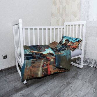 Dětské povlečení do postýlky ROBLOX Město: 100x135 / 40x60 Dětské povlečení do postýlky ROBLOX Město: 100x135 / 40x60