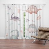 Závěs Malovaní dinosauři: 2ks 140x250cm