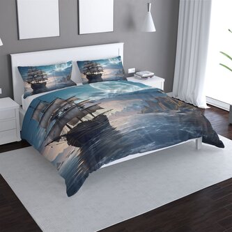 Povlečení Plachetnice mezi skalami: 140x220 / 90x70 Povlečení Plachetnice mezi skalami: 140x220 / 90x70