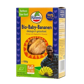Kipepeo Bio sušené baby banány z Tanzanie, 100 g