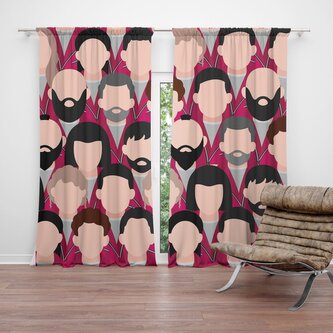 Závěs Money heist Anonymní tváře: 2ks 140x250cm Závěs Money heist Anonymní tváře: 2ks 140x250cm
