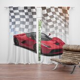 Závěs Ferrari Závodní vlajka: 2ks 140x250cm