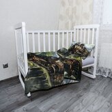 Dětské povlečení do postýlky Parní lokomotiva na viaduktu: 120x90 / 40x60