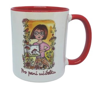 Hrnek - učitelka červená