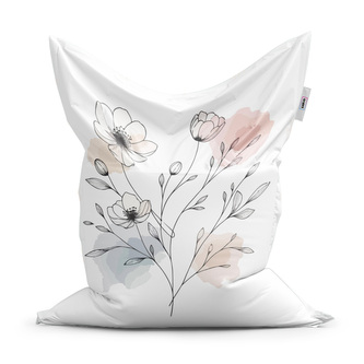 Sedací vak Květinová linie: 200x140 cm