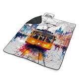 Plážová deka Žlutá tramvaj Paint: 200x140 cm