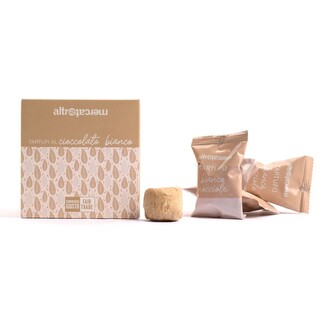 AltroMercato Čokoládové lanýže z bílé čokolády s lískovými oříšky, 150 g