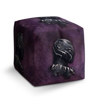 Taburet Cube BLACK PANTHER z profilu Fialový mlhavý: 40x40x40 cm Taburet Cube BLACK PANTHER z profilu Fialový mlhavý: 40x40x40 cm