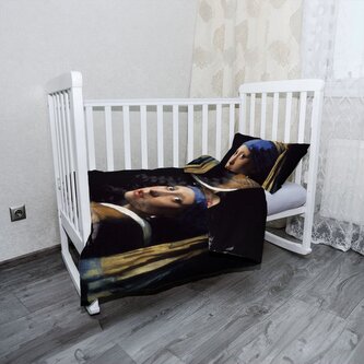 Dětské povlečení do postýlky Dívka s perlou - Johannes Vermeer: 130x90 / 40x60 Dětské povlečení do postýlky Dívka s perlou - Johannes Vermeer: 130x90 / 40x60