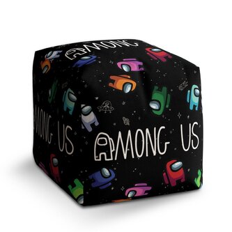 Taburet Cube AMONG US Levitující ve vesmíru: 40x40x40 cm Taburet Cube AMONG US Levitující ve vesmíru: 40x40x40 cm