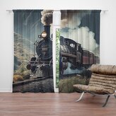 Závěs Parní lokomotiva v horách: 2ks 140x250cm