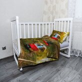 Dětské povlečení do postýlky Červená tramvaj v lese: 120x90 / 40x60