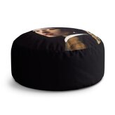 Taburet Circle Dívka s perlou - Johannes Vermeer: 38x48 cm