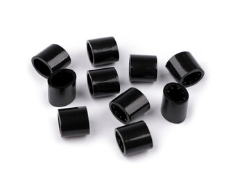 Brzdička / spojka na festivalové náramky 7x9 mm - 200 ks - 2 černá