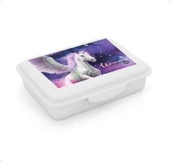 OXYBAG Box na svačinu s přihrádkou Pegas stříbrný