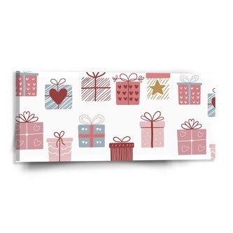 Obraz Růžové dárečky: 110x50 cm