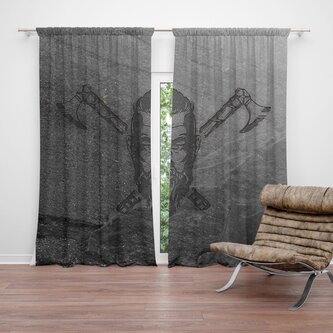 Závěs Vikingové Stone: 2ks 140x250cm