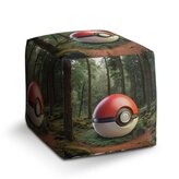 Taburet Cube Pokemon ball Les: 40x40x40 cm
