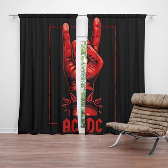 Závěs ACDC Červená ruka: 2ks 140x250cm Závěs ACDC Červená ruka: 2ks 140x250cm