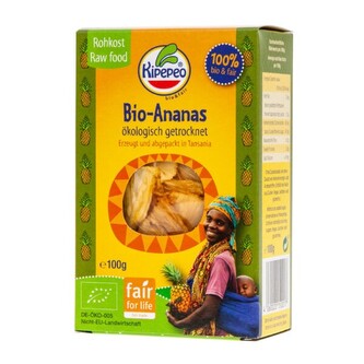 Kipepeo Bio sušený ananas z Tanzanie, 100 g