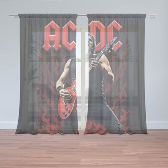 Záclony ACDC Kytarista: 2ks 150x250cm Záclony ACDC Kytarista: 2ks 150x250cm