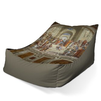 Dětský sedací vak Lounge Athénská škola - Raffael Santi: 80 x 95 x 50 cm