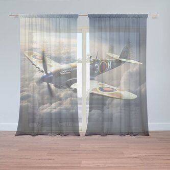 Záclony Stíhačka Spitfire: 2ks 150x250cm