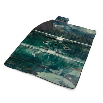 Plážová deka Hydroplán na horském jezeře: 200x140 cm Plážová deka Hydroplán na horském jezeře: 200x140 cm
