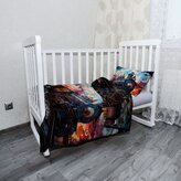 Dětské povlečení do postýlky Parní lokomotiva v kouzelné krajině: 120x90 / 40x60