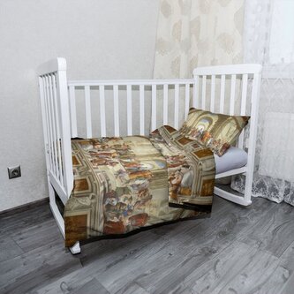 Dětské povlečení do postýlky Athénská škola - Raffael Santi: 120x90 / 40x60 Dětské povlečení do postýlky Athénská škola - Raffael Santi: 120x90 / 40x60