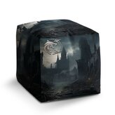 Taburet Cube Zaklínač Hrad: 40x40x40 cm
