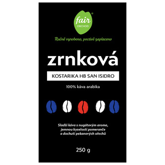 Fairobchod Zrnková káva Kostarika HB San Isidro, 250 g