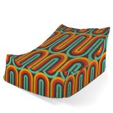Sedací vak Lounge Retro vlny: 120 x 100 x 80 cm