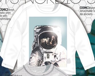 Tričko chlapecké s dlouhým rukávem, Minoti, COSMIC 2, bílá - 92/98