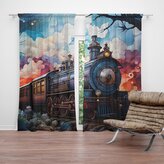 Závěs Parní lokomotiva v kouzelné krajině: 2ks 140x250cm