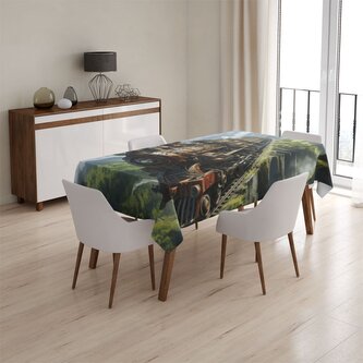 Ubrus Parní lokomotiva na viaduktu: 130x170 cm Ubrus Parní lokomotiva na viaduktu: 130x170 cm