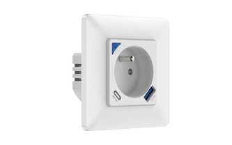 Immax NEO Smart vnitřní zásuvka s kolíkem, typ E, 1xUSB, 1xUSB C , PD 20W, Zigbee Immax NEO Smart vnitřní zásuvka s kolíkem, typ E, 1xUSB, 1xUSB C , PD 20W, Zigbee